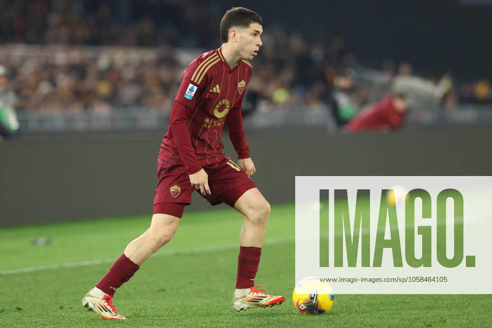 Rome, Italy 02.02.2025 : Matias Soule of Roma during Italian football championship Serie A Enilive 2024-2025 match AS Roma vs SSC Napoli at Stadio Olimpico in Rome on February 2, 2025.