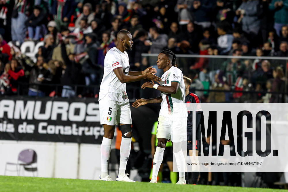 Chico Banza of Estrela da Amadora celebrates after scoring a goal during the Liga Portugal Betclic match between Estrela da Amadora and SL Benfica at Estadio Jose de Gomes on February 2th, 2025 in Amadora, Portugal. Liga Portugal Betclic - Estrela da Amadora SAD vs SL Benfica (Valter Gouveia SPP)
