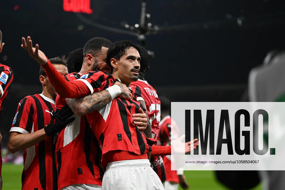 AC Milan vs Inter FC Internazionale Serie A match at Giuseppe Meazza San Siro Stadium Tijjani Reijnders of AC Milan celebrating after a goal during the Italian Serie A football match between AC Milan and FC Inter on February 2, 2025 at Giuseppe Meazza San Siro Siro stadium in Milan, Italy Italy