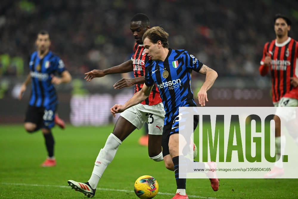 AC Milan vs Inter FC Internazionale Serie A match at Giuseppe Meazza San Siro Stadium Nicolò Barella of FC Inter in action during the Italian Serie A football match between AC Milan and FC Inter on February 2, 2025 at Giuseppe Meazza San Siro Siro stadium in Milan, Italy Italy