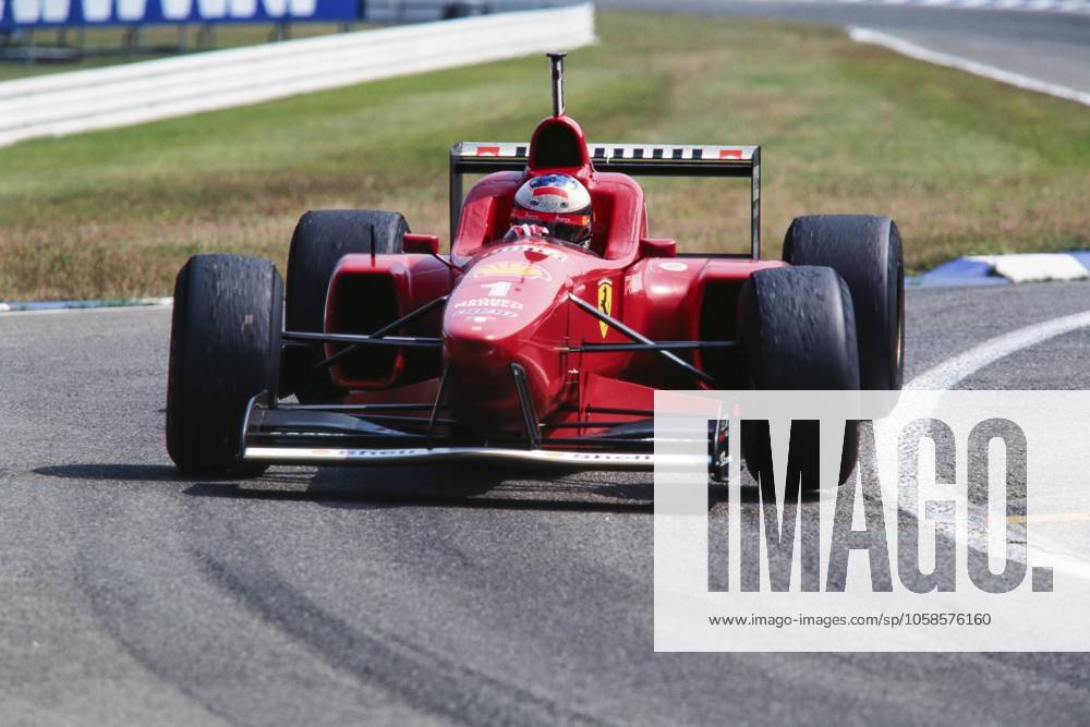 Weltmeister Michael Schumacher, Formel 1, Team Scuderia Ferrari, Ferrari F310, Großer Preis von Deutschland auf dem Hockenheimring am 28. Juli 1996, Deutschland, Europa World Champion Michael Schumacher, Formula 1, Team Scuderia Ferrari, Ferrari F310, German Grand Prix at the Hockenheimring on 28 July 1996, Germany, Europe