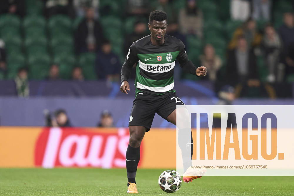 Sporting Clube de Portugal v Borussia Dortmund - UEFA Champions League 2024 25 League Knockout Play-off First Leg Ousmane Diomande of Sporting CP is in action during the UEFA Champions League Knockout phase play-offs 1st leg match between Sporting CP and Borussia Dortmund at Jose Alvalade Stadium in Lisbon, Portugal, on February 11, 2025. Lisbon, Portugal Lisbon Portugal