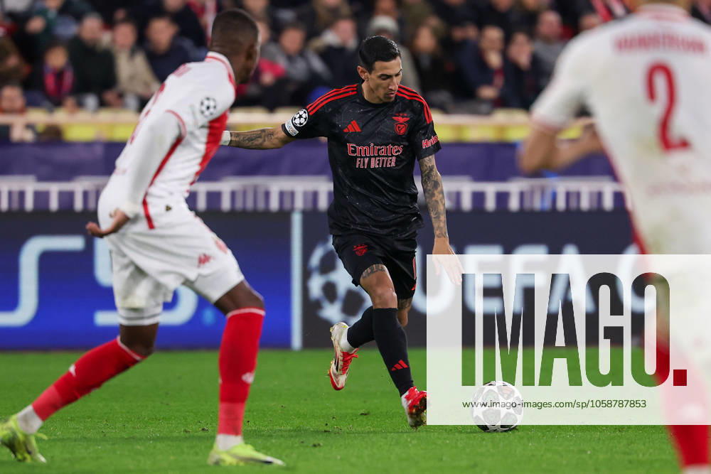 Monaco on February 12, 2025 Uefa Champions League Knockout phase play-offs, 1st leg AS Monaco - SL Benfica, Angel di Maria (S.L.Benfica) in aktion, in action,