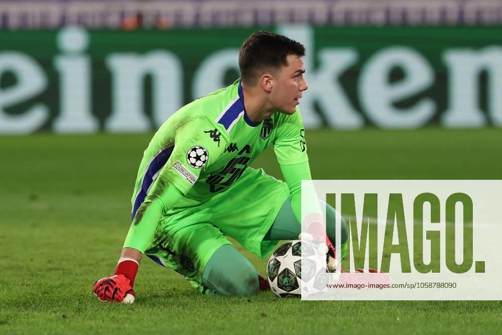 Monaco on February 12, 2025 Uefa Champions League Knockout phase play-offs, 1st leg AS Monaco - SL Benfica, goalkeeper, Torwart Radosław Majecki (AS Monaco) in aktion, in action,
