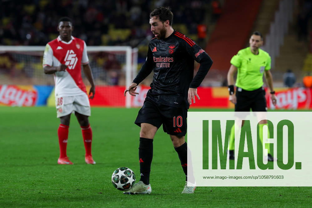 Monaco on February 12, 2025 Uefa Champions League Knockout phase play-offs, 1st leg AS Monaco - SL Benfica, Orkun Kokcu (S.L.Benfica) in aktion, in action,