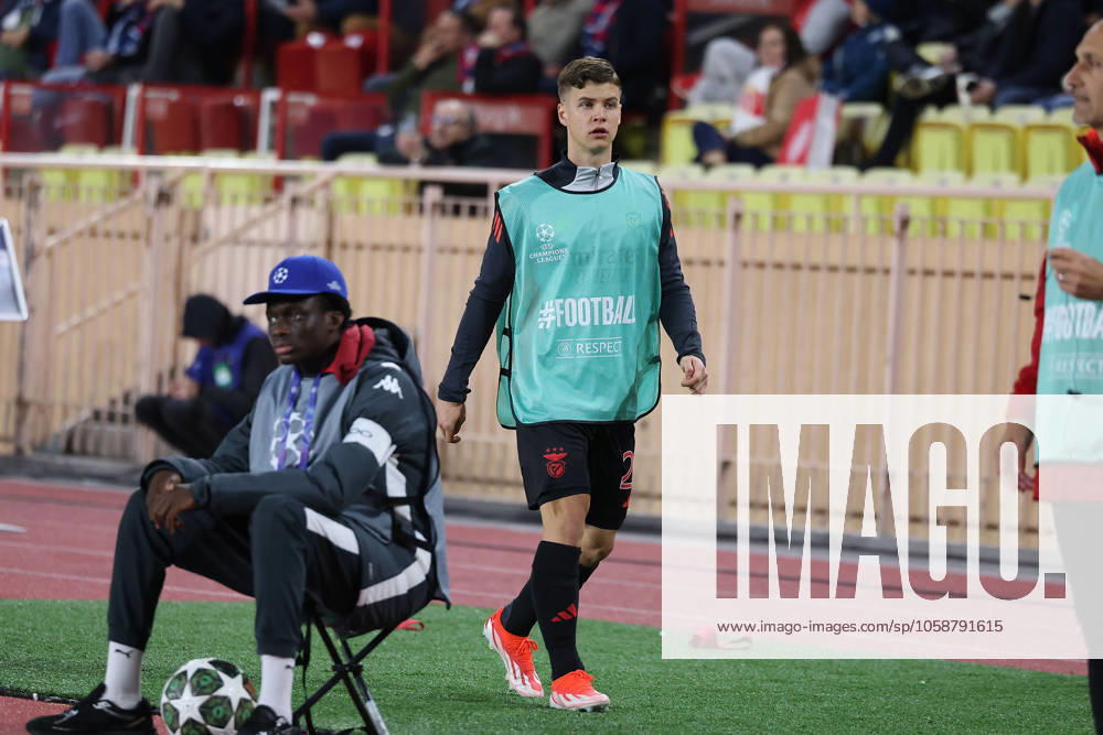 Monaco on February 12, 2025 Uefa Champions League Knockout phase play-offs, 1st leg AS Monaco - SL Benfica, Samuel Dahl (S.L.Benfica) warm-up,