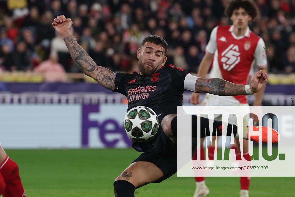 Monaco on February 12, 2025 Uefa Champions League Knockout phase play-offs, 1st leg AS Monaco - SL Benfica, Nicolas Otamendi (S.L.Benfica) in aktion, in action,