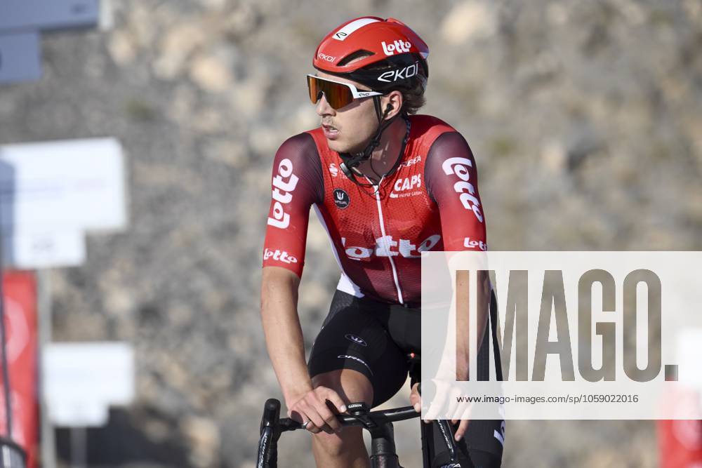 UAE Tour 2025 - Stage 3 JEBEL JAIS, UNITED ARAB EMIRATES - FEBRUARY 19 : Craps Lars (BEL) of Lotto during Stage 3 of the UAE Tour 2025 cycling race with start in Ras Al Khaimah and finish in Jebel Jais (181km) on February 19, 2025 in Jebel Jais, United Arab Emirates, 19 02 2025 Jebel Jais United Arab Emirates