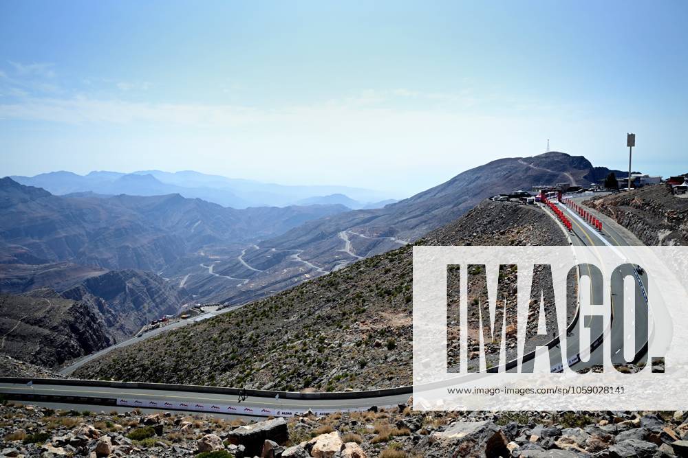 UAE Tour 2025 - Stage 3 JEBEL JAIS, UNITED ARAB EMIRATES - FEBRUARY 19 : illustration picture of the Jebel Jais mountain during Stage 3 of the UAE Tour 2025 cycling race with start in Ras Al Khaimah and finish in Jebel Jais (181km) on February 19, 2025 in Jebel Jais, United Arab Emirates, 19 02 2025 Jebel Jais United Arab Emirates