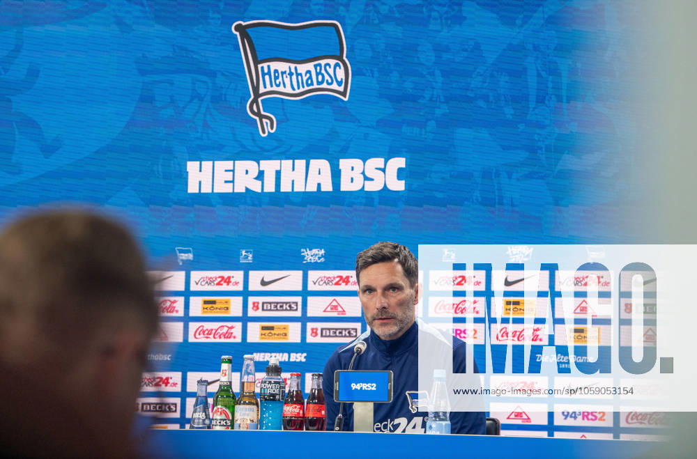 Fussball, Herren, Saison 2024 25, 2. Bundesliga, Hertha BSC, Pressekonferenz zum bevorstehenden Spiel gegen den 1. FC Nürnberg, im Bild: Trainer Stefan Leitl (Hertha BSC), 20.02. 2025,