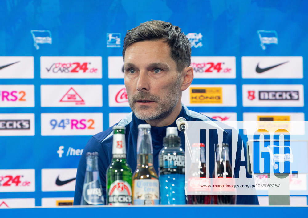 Fussball, Herren, Saison 2024 25, 2. Bundesliga, Hertha BSC, Pressekonferenz zum bevorstehenden Spiel gegen den 1. FC Nürnberg, im Bild: Trainer Stefan Leitl (Hertha BSC), 20.02. 2025,
