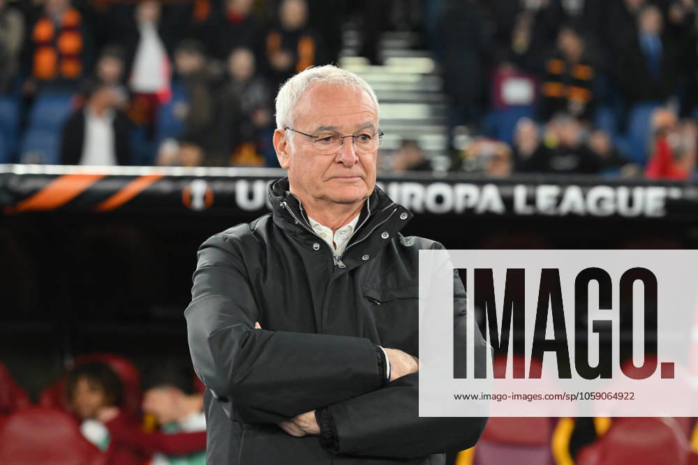 20th February 2025, Stadio Olimpico, Rome, Italy; UEFA Europa League Play Off Football; Roma versus Porto; Claudio Ranieri head coach of AS Roma ActionPlus12752437 AllShotLive Content restricted for UK based newspaper