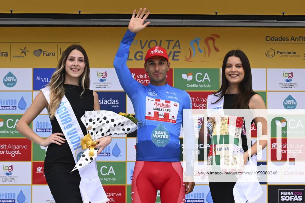 2025 Volta Algarve cycling race - Stage 3 TAVIRA, PORTUGAL - FEBRUARY 21 : Tivani Nicolas (ARG) of Aviludo-Louletano-Loule pictured during the podium ceremony of stage 3 of the 51th edition of the Volta Algarve cycling race, with start in Vila Real Santo Antonio and finish in Tavira on February 21, 2025 in Tavira, Portugal, 21 02 2025 ( Motordriver Kenny Verfaillie - Tavira Portugal