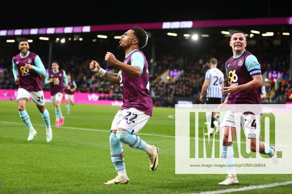 Marcus Edwards of Burnley celebrates scoring their sides first goal Burnley v Sheffield Wednesday, EFL Sky Bet Championship, Football, Turf Moor, Burnley, UK - 21 Feb 2025