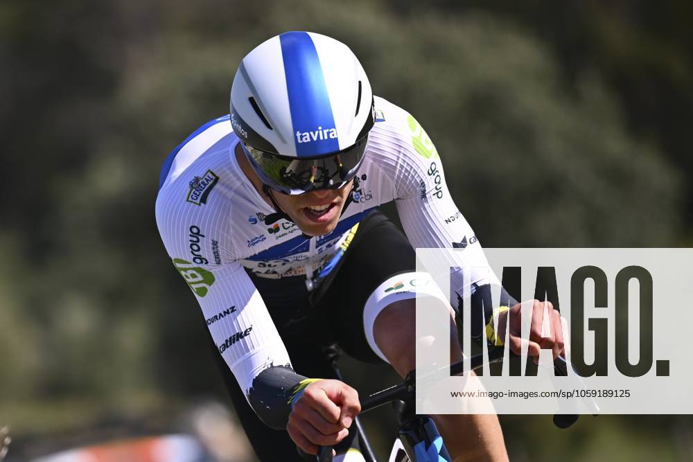 2025 Volta Algarve cycling race - Stage 5 MALHAO, PORTUGAL - FEBRUARY 23 : Barbosa Diogo (POR) of AP Hotels & Resorts Tavira SC Farense during stage 5, an individual time trial, of the 51th edition of the Volta Algarve cycling race, with start in Salir and finish in Malhao on February 23, 2025 in Malhao, Portugal, 23 02 2025 ( Motordriver Kenny Verfaillie - Malhao Portugal
