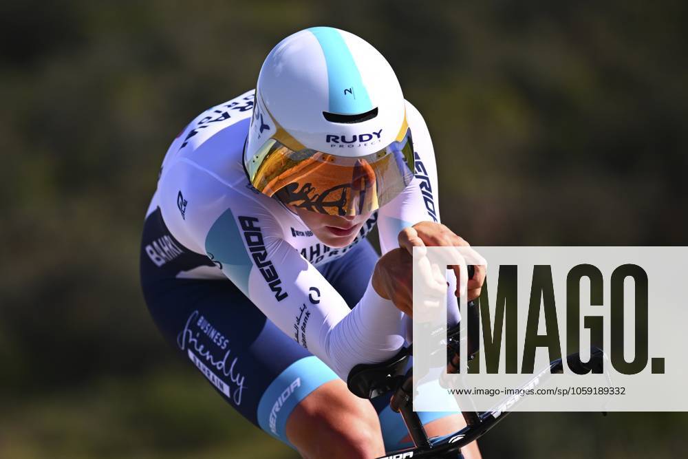 2025 Volta Algarve cycling race - Stage 5 MALHAO, PORTUGAL - FEBRUARY 23 : Van Mechelen Vlad (BEL) of Bahrain Victorious during stage 5, an individual time trial, of the 51th edition of the Volta Algarve cycling race, with start in Salir and finish in Malhao on February 23, 2025 in Malhao, Portugal, 23 02 2025 ( Motordriver Kenny Verfaillie - Malhao Portugal