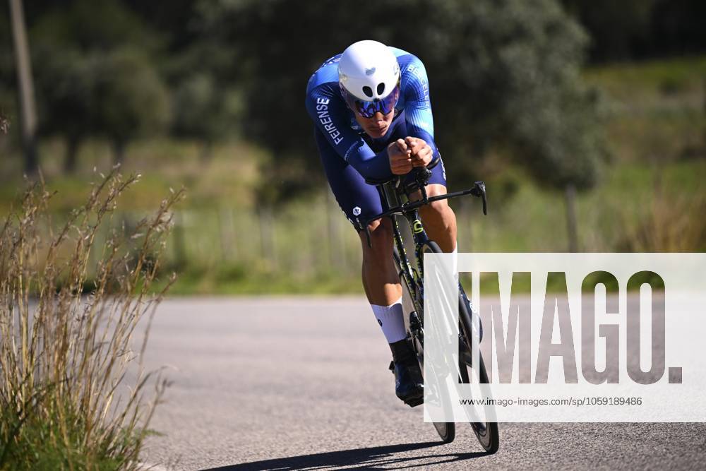 2025 Volta Algarve cycling race - Stage 5 MALHAO, PORTUGAL - FEBRUARY 23 : De Paula Victor (BRA) of Feirense - Beeceler during stage 5, an individual time trial, of the 51th edition of the Volta Algarve cycling race, with start in Salir and finish in Malhao on February 23, 2025 in Malhao, Portugal, 23 02 2025 ( Motordriver Kenny Verfaillie - Malhao Portugal