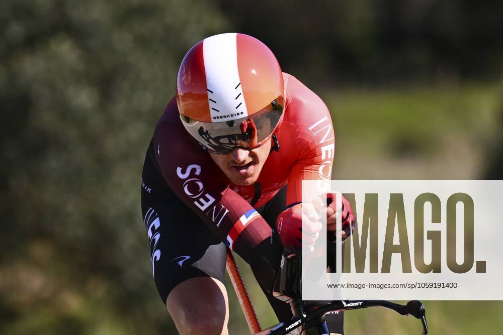 2025 Volta Algarve cycling race - Stage 5 MALHAO, PORTUGAL - FEBRUARY 23 : Thomas Geraint (GBR) of Ineos Grenadiers during stage 5, an individual time trial, of the 51th edition of the Volta Algarve cycling race, with start in Salir and finish in Malhao on February 23, 2025 in Malhao, Portugal, 23 02 2025 ( Motordriver Kenny Verfaillie - Malhao Portugal