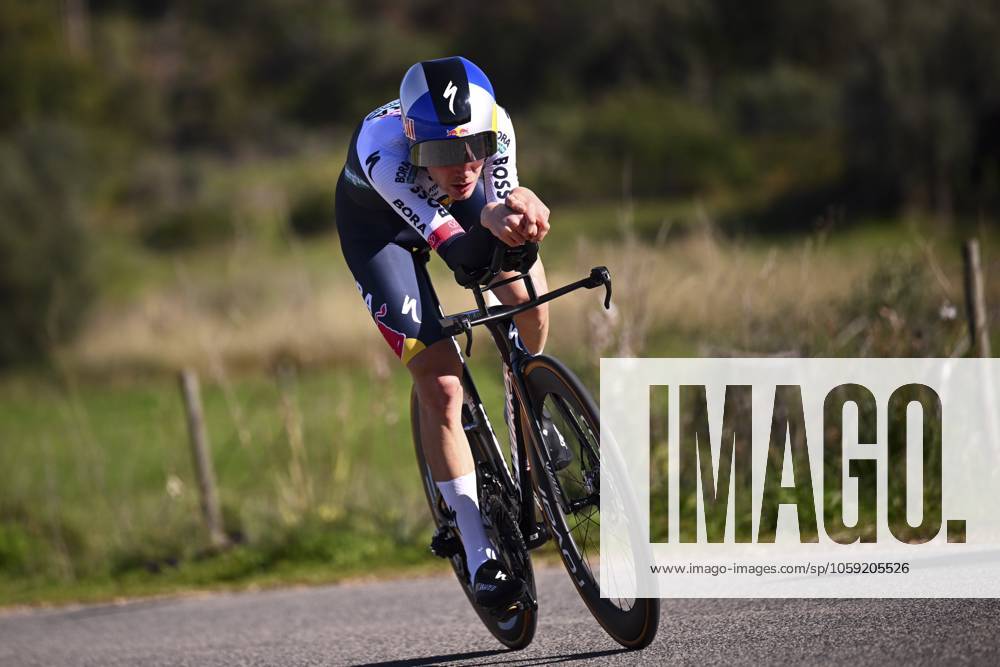 2025 Volta Algarve cycling race - Stage 5 MALHAO, PORTUGAL - FEBRUARY 23 : Wandahl Frederik (DEN) of Red Bull - Bora - Hansgrohe during stage 5, an individual time trial, of the 51th edition of the Volta Algarve cycling race, with start in Salir and finish in Malhao on February 23, 2025 in Malhao, Portugal, 23 02 2025 ( Motordriver Kenny Verfaillie - Malhao Portugal