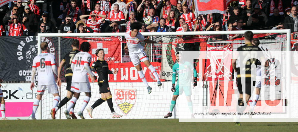 VfB Stuttgart II - FC Energie Cottbus Deutschland, Großaspach, 23.02.2025, Fussball, 3. Liga, VfB Stuttgart II - FC Energie Cottbus: Anrie Chase (VfB Stuttgart II).