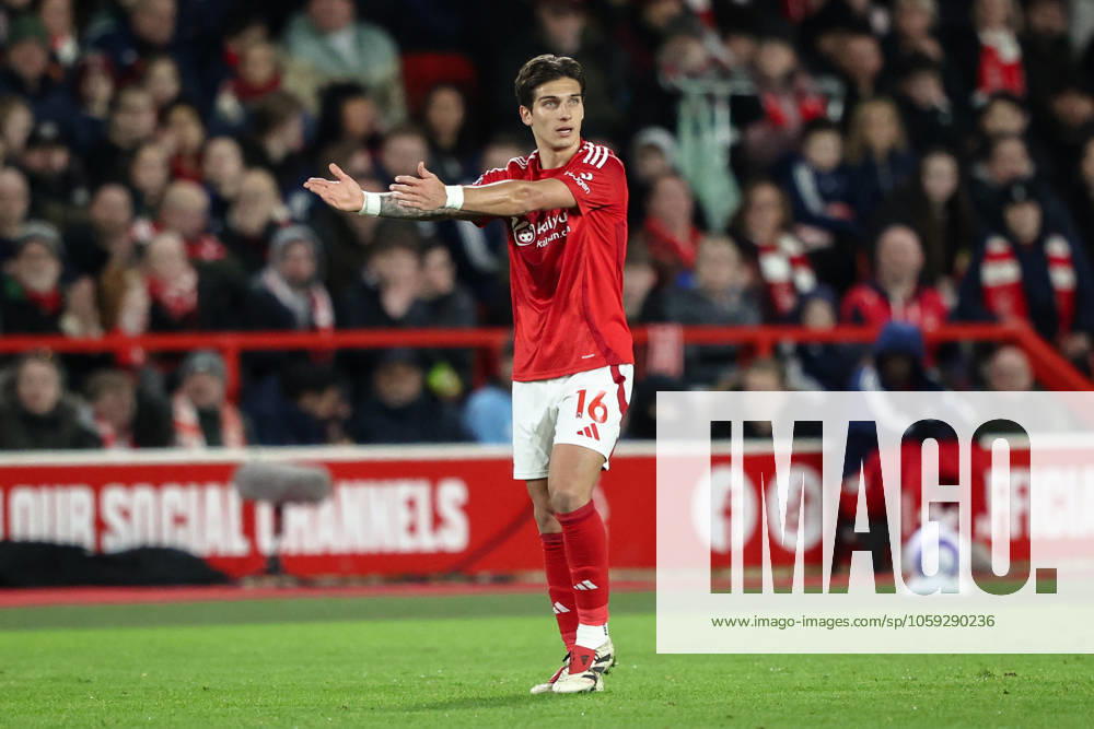 Premier League Nottingham Forest v Arsenal Nicolas Dominguez of Nottingham Forest reacts during the Premier League match Nottingham Forest vs Arsenal at City Ground, Nottingham, United Kingdom, 26th February 2025 (Photo by Alfie Cosgrove News Images) Nottingham City Ground Nottinghamshire United Kingdom