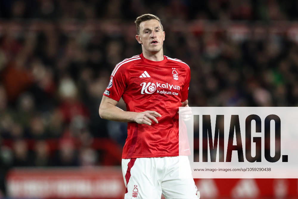Premier League Nottingham Forest v Arsenal Chris Wood of Nottingham Forest during the Premier League match Nottingham Forest vs Arsenal at City Ground, Nottingham, United Kingdom, 26th February 2025 (Photo by Alfie Cosgrove News Images) Nottingham City Ground Nottinghamshire United Kingdom