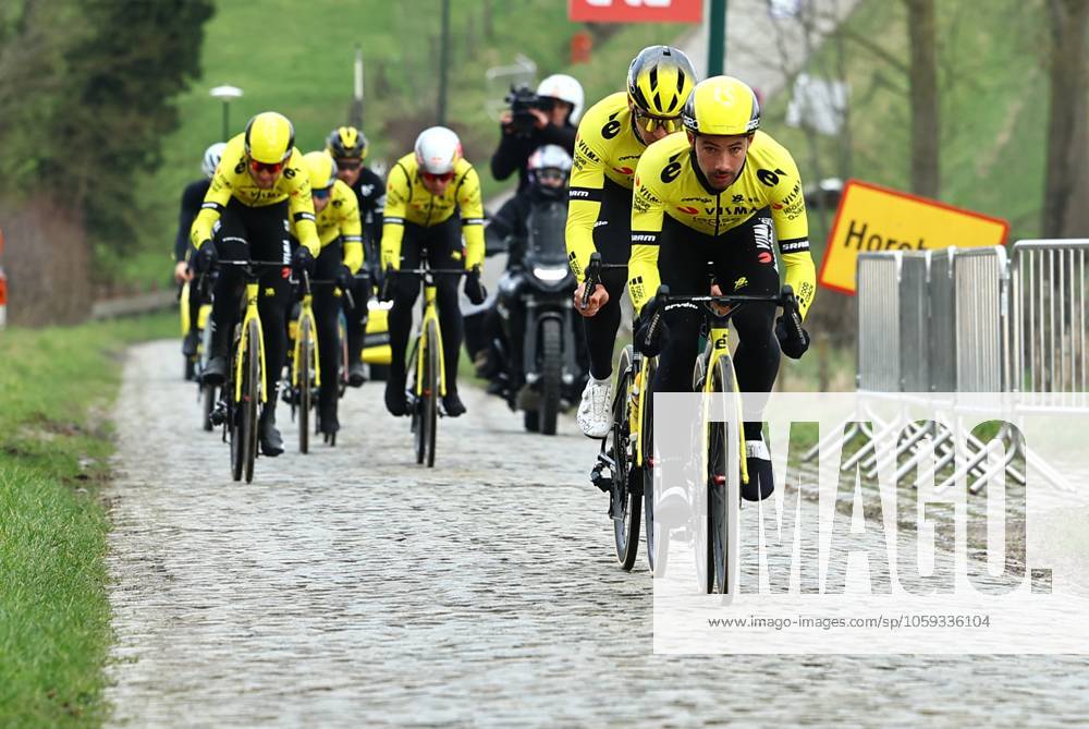 Belgian Victor Campenaerts of Team Visma-Lease a Bike pictured during a track reconnaissance session ahead this weekend s one-day cycling race Omloop Het Nieuwsblad, opening race of the Flemish classic one day races season, Friday 28 February 2025. DAVIDxPINTENS x113636764x