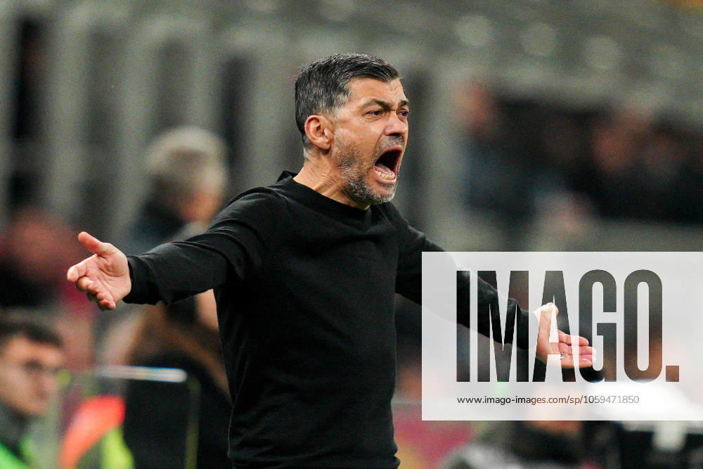 AC Milan& x2019;s head coach Sergio Conceicao reacts during the Serie A soccer match between Milan and Lazio at San Siro Stadium in Milano, north Italy - Sunday, March 02, 2025. - Soccer .