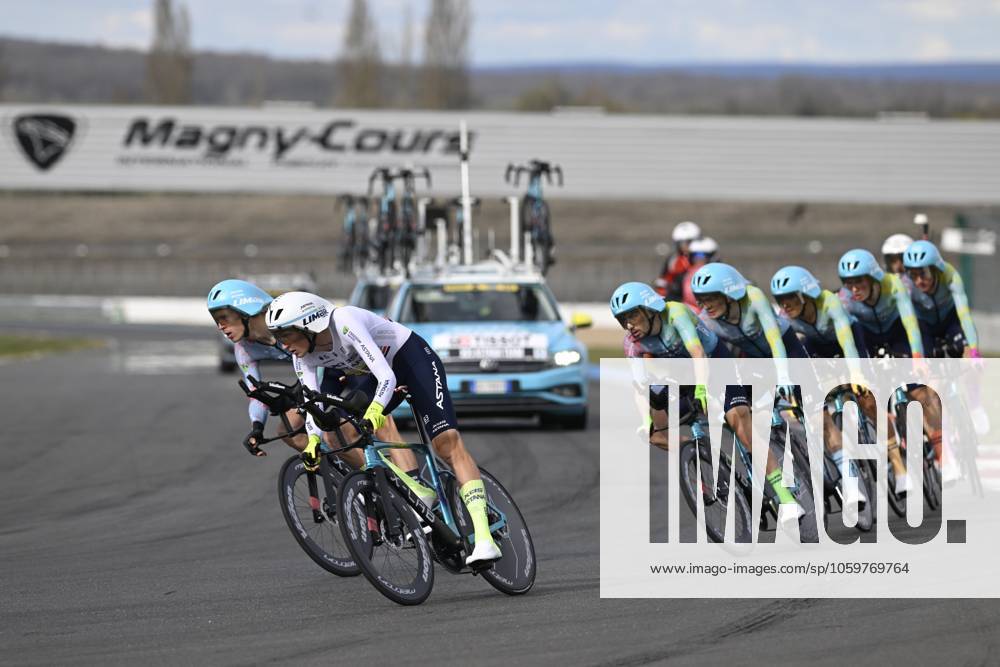 Paris - Nice 2025 - stage 3 NEVERS, FRANCE - MARCH 11 : team XDS Astana during stage 3 of the 83th edition of the Paris - Nice cycling race, a team time-trail stage of 28,4km with start on the Circuit Magny-Cours and finish in Nevers on March 11, 2025 in Nevers, France, 11 03 2025 ( Motordriver Kenny Verfaillie - Nevers France