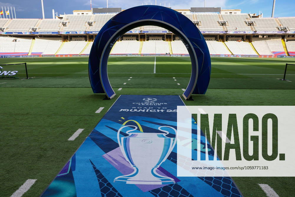 Barcelona 11. March 2025 Uefa Champions League phase 2024 25 Round of 16 FC Barcelona, Barca - S.L.Benfica v.l., Symbolfoto, Symbolbild: Uefa Champions League Bogen ROAD TO MUNICH 25