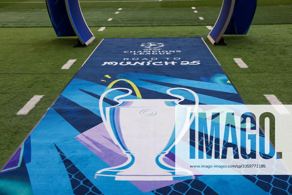 Barcelona 11. March 2025 Uefa Champions League phase 2024 25 Round of 16 FC Barcelona, Barca - S.L.Benfica v.l., Symbolfoto, Symbolbild: Uefa Champions League Bogen ROAD TO MUNICH 25