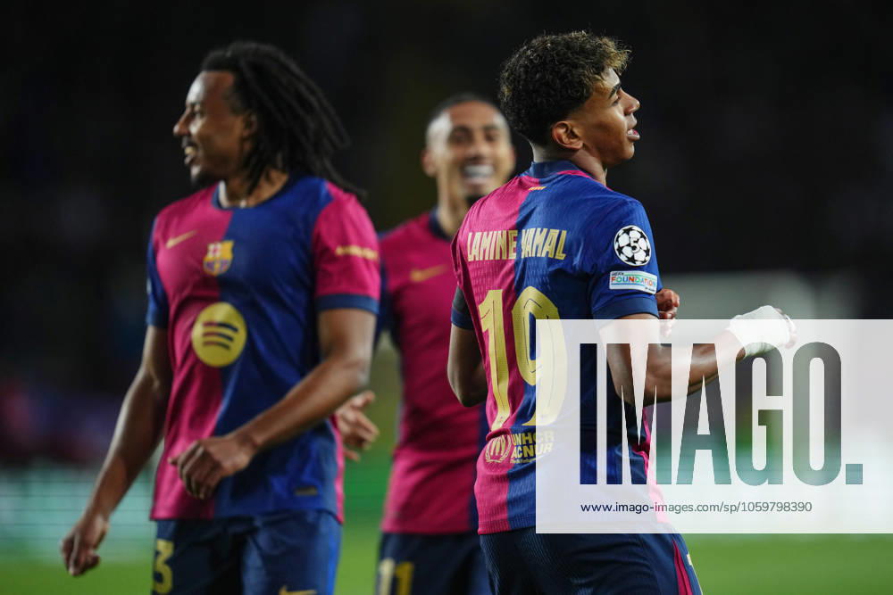ESP: FC Barcelona, Barca - SL Benfica. UEFA Champions League match. Round of 16 Lamine Yamal of FC Barcelona celebrates goal during the UEFA Champions League match, Round of 16, between FC Barcelona and Benfica played at Lluis Companys Stadium on March 11 2025 in Barcelona Spain. kpng