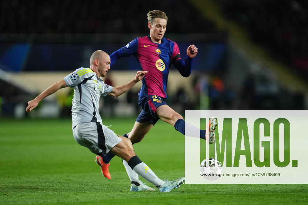 ESP: FC Barcelona, Barca - SL Benfica. UEFA Champions League match. Round of 16 Frenkie de Jong of FC Barcelona during the UEFA Champions League match, Round of 16, between FC Barcelona and Benfica played at Lluis Companys Stadium on March 11 2025 in Barcelona Spain. kpng