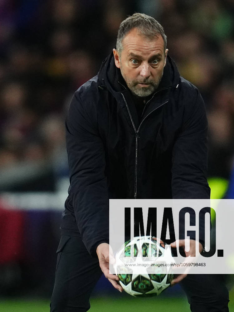 ESP: FC Barcelona, Barca - SL Benfica. UEFA Champions League match. Round of 16 FC Barcelona head coach Hansi Flick during the UEFA Champions League match, Round of 16, between FC Barcelona and Benfica played at Lluis Companys Stadium on March 11 2025 in Barcelona Spain. kpng