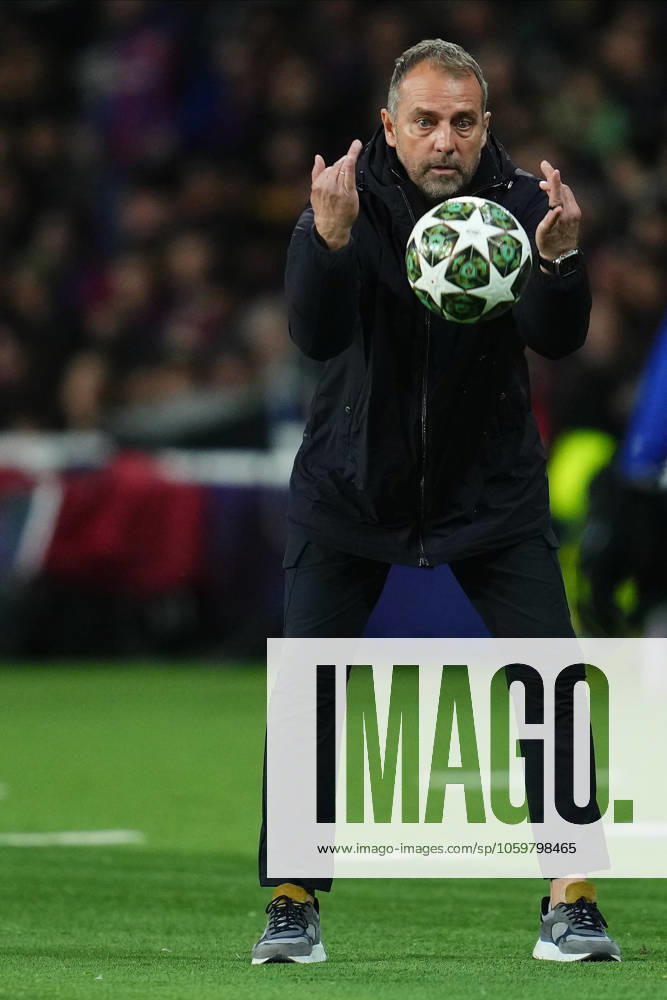 ESP: FC Barcelona, Barca - SL Benfica. UEFA Champions League match. Round of 16 FC Barcelona head coach Hansi Flick during the UEFA Champions League match, Round of 16, between FC Barcelona and Benfica played at Lluis Companys Stadium on March 11 2025 in Barcelona Spain. kpng