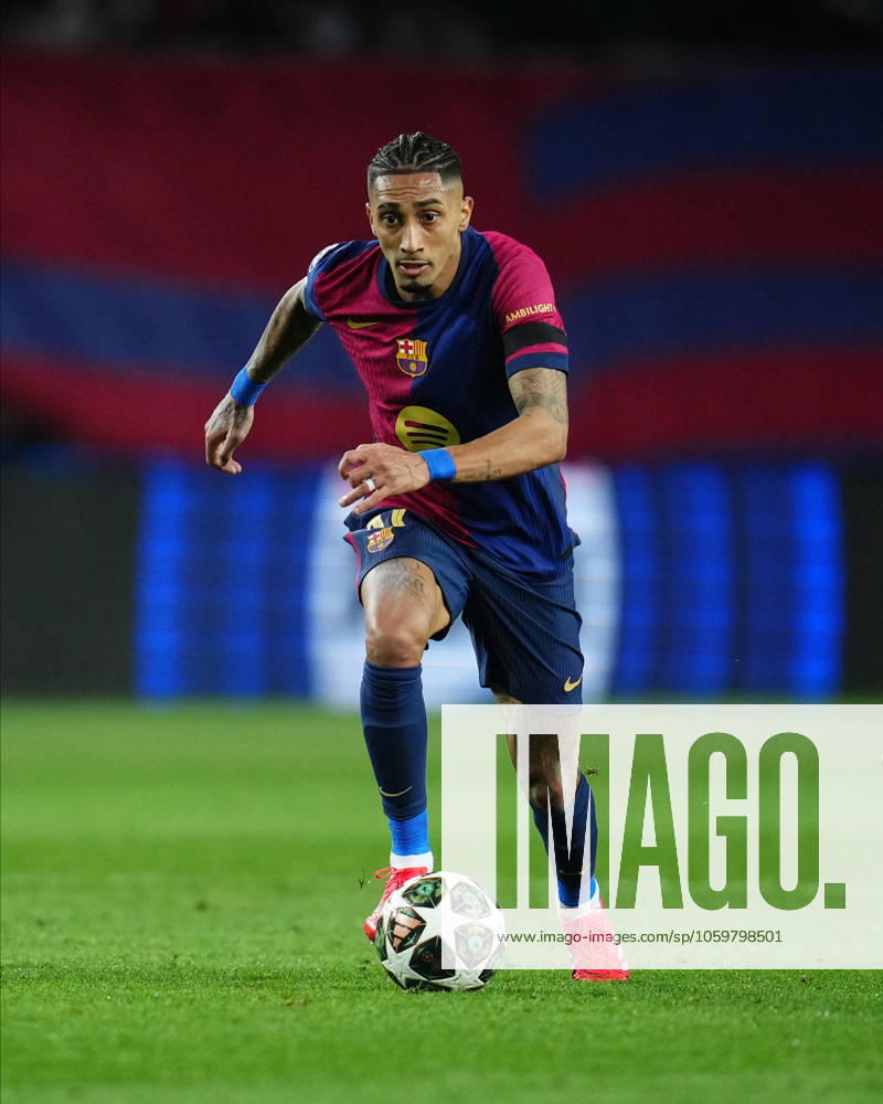 ESP: FC Barcelona, Barca - SL Benfica. UEFA Champions League match. Round of 16 Raphael Dias Belloli Raphinha of FC Barcelona during the UEFA Champions League match, Round of 16, between FC Barcelona and Benfica played at Lluis Companys Stadium on March 11 2025 in Barcelona Spain. kpng