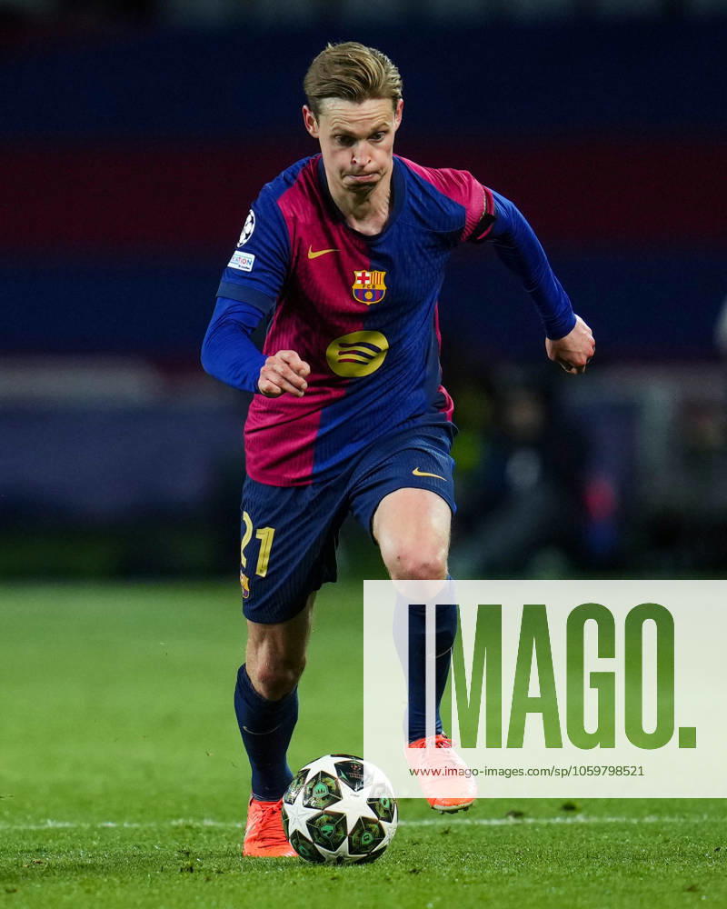 ESP: FC Barcelona, Barca - SL Benfica. UEFA Champions League match. Round of 16 Frenkie de Jong of FC Barcelona during the UEFA Champions League match, Round of 16, between FC Barcelona and Benfica played at Lluis Companys Stadium on March 11 2025 in Barcelona Spain. kpng