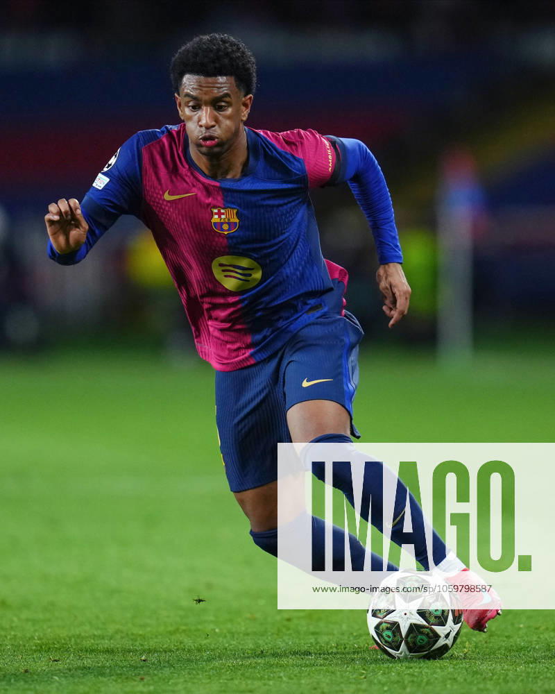 ESP: FC Barcelona, Barca - SL Benfica. UEFA Champions League match. Round of 16 Alejandro Balde of FC Barcelona during the UEFA Champions League match, Round of 16, between FC Barcelona and Benfica played at Lluis Companys Stadium on March 11 2025 in Barcelona Spain. kpng