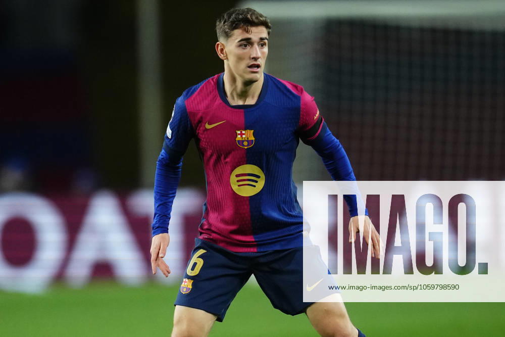 ESP: FC Barcelona, Barca - SL Benfica. UEFA Champions League match. Round of 16 Pablo Martin Gavira Gavi of FC Barcelona during the UEFA Champions League match, Round of 16, between FC Barcelona and Benfica played at Lluis Companys Stadium on March 11 2025 in Barcelona Spain. kpng