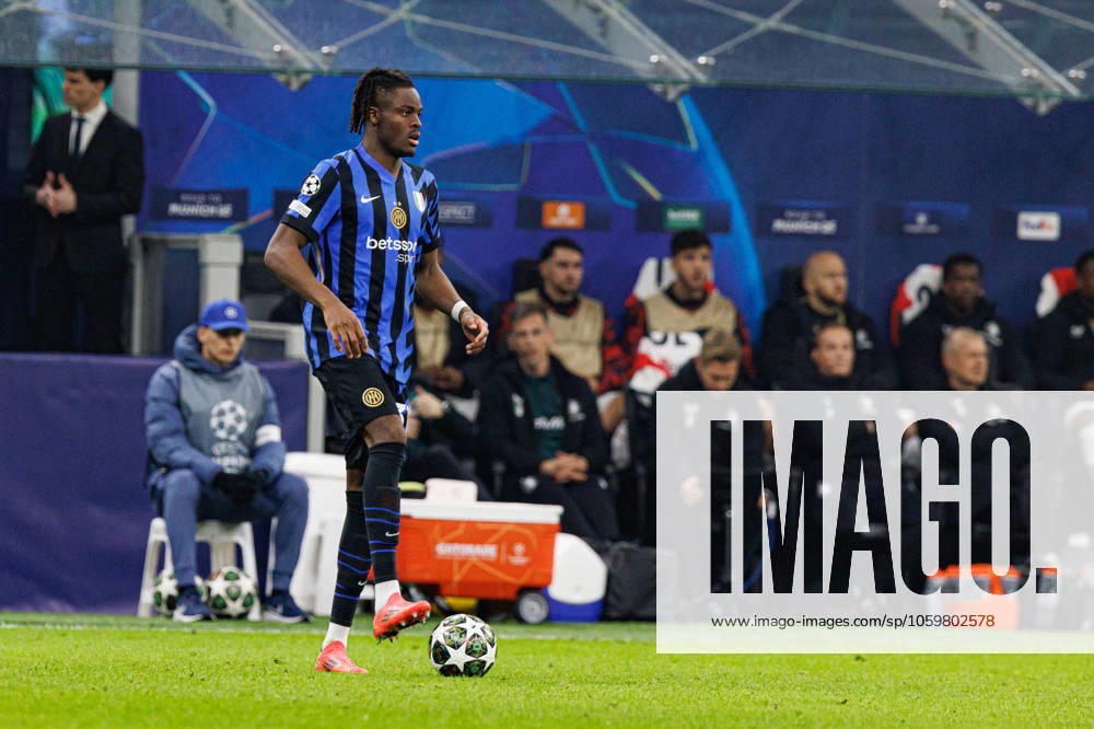 Yann Bisseck seen during UEFA Champions League game between teams of Internazionale Milano and Feyenoord FC (Maciej Rogowski) Milan San Siro Italy