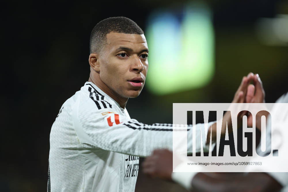 Kylian Mbappe of Real Madrid gestures during the Spanish league, LaLiga EA Sports, football match played between Villarreal CF and Real Madrid CF at La Ceramica stadium on March 15, 2025, in Villarreal, Spain. Villarreal SPAIN - ZUMAa181 20250315_zaa_a181_141