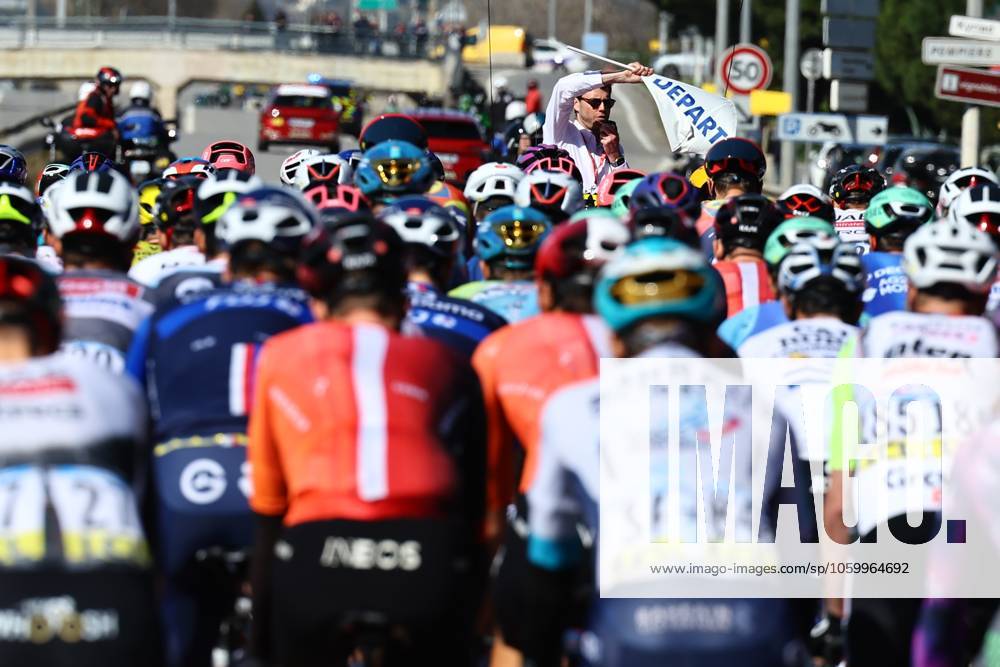 The start of stage eight of the 83th edition of the Paris-Nice cycling race, 119,9 km from Nice to Nice, France, Sunday 16 March 2025. DAVIDxPINTENS x115089697x