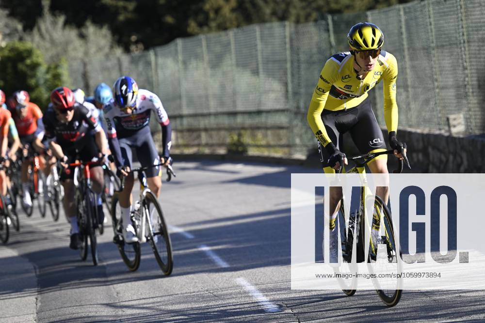 Paris - Nice 2025 - stage 8 NICE, FRANCE - MARCH 16 : Jorgenson Matteo (USA) of Team Visma Lease A Bike attacking during stage 8 and final stage of the 83th edition of the Paris - Nice cycling race, a stage of 119,9km with start and finish in Nice on March 16, 2025 in Nice, France, 16 03 2025 ( Motordriver Kenny Verfaillie - Nice France