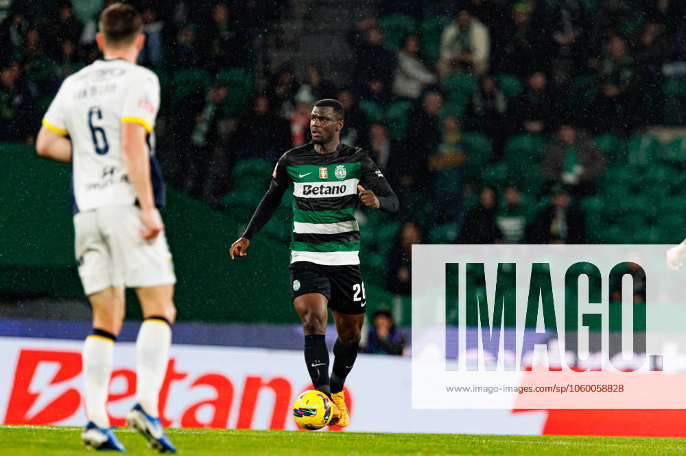 Ousmane Diomande seen during Liga Portugal game between teams of Sporting CP and FC Famalicao at Estadio Jose Alvalade (Maciej Rogowski) Lisbon Estadio Jose Alvalade Portugal