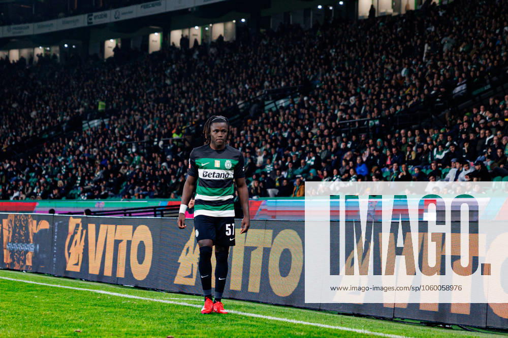 Geovany Quenda seen during Liga Portugal game between teams of Sporting CP and FC Famalicao at Estadio Jose Alvalade (Maciej Rogowski) Lisbon Estadio Jose Alvalade Portugal
