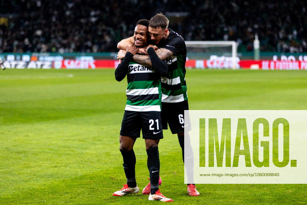 Sporting CP v FC Famalicao - Liga Portugal BetClic Geny Catamo a celebrar o golo durante partida entre Sporting CP v FC Famalicao valida pela Liga Portugal BetClic no Estadio JosÃ Alvalade, Lisboa, Portugal (Foto de Diogo Faria Reis Avant Sports) Lisbon Estadio JosÃ Alvalade Portugal