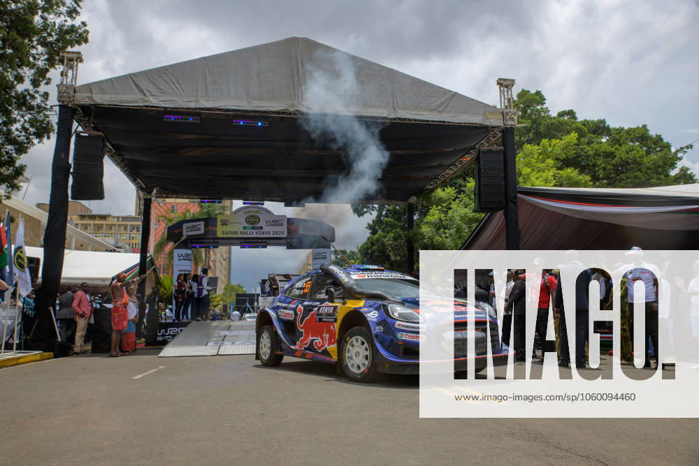 The Driver joshua Mcerlean And Co-Driver Eoin Treacy Of The Team M Ford World Rally Team Ford Puma Rally1 ,In Ceremonial Start,During Fia World Rally Championship WRC, Motorsport Rallye, WM Safari Rally Kenya 2025 20 March , Naivasha Kenya