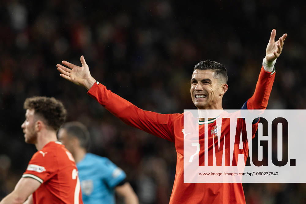 Cristiano Ronaldo of Portugal reacts during the UEFA Nations League quarter-finals 2nd leg match between Portugal and Denmark at Estadio Jose Alvalade. Lisbon Portugal - ZUMAs197 20250323_aaa_s197_359