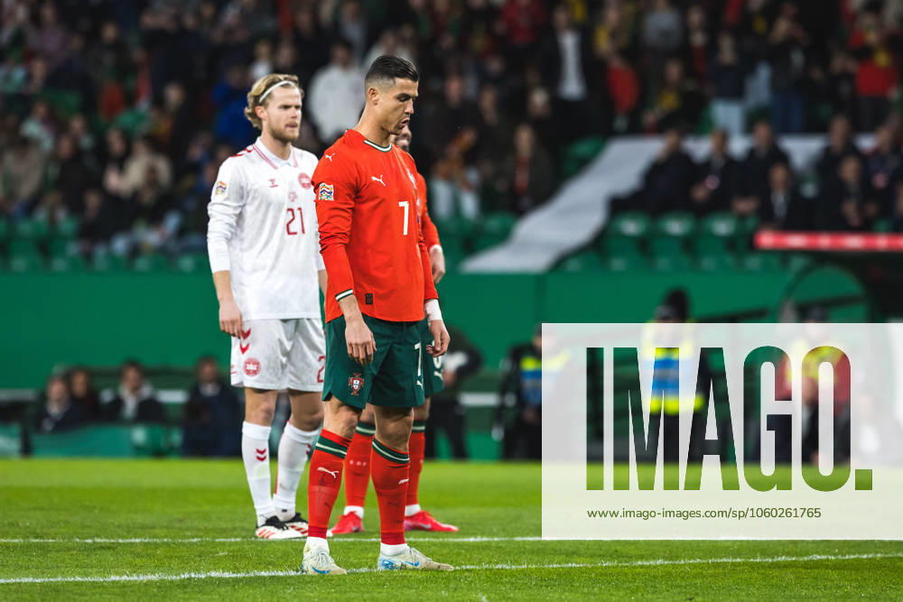 Cristiano Ronaldo of Portugal in action during the UEFA Nations League Quarterfinal Leg Two match between Portugal and Denmark at Estadio Jose Alvalade. Lisbon Portugal - ZUMAs197 20250323_aaa_s197_496