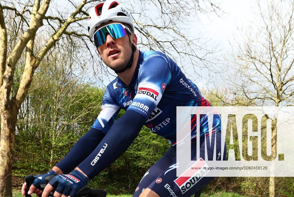 Belgian Bert Van Lerberghe of Soudal Quick-Step pictured in action during the men elite Gent-Wevelgem - In Flanders Fields one day cycling race, 250.3 km from Ieper to Wevelgem, Sunday 30 March 2025. DAVIDxPINTENS x117151218x